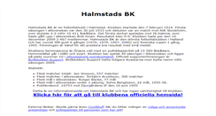 Desktop Screenshot of halmstadsbk.se