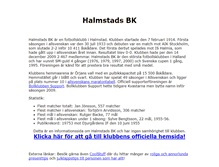 Tablet Screenshot of halmstadsbk.se